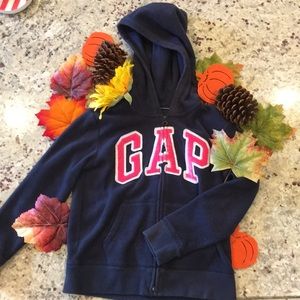 Navy blue zip up hoodie